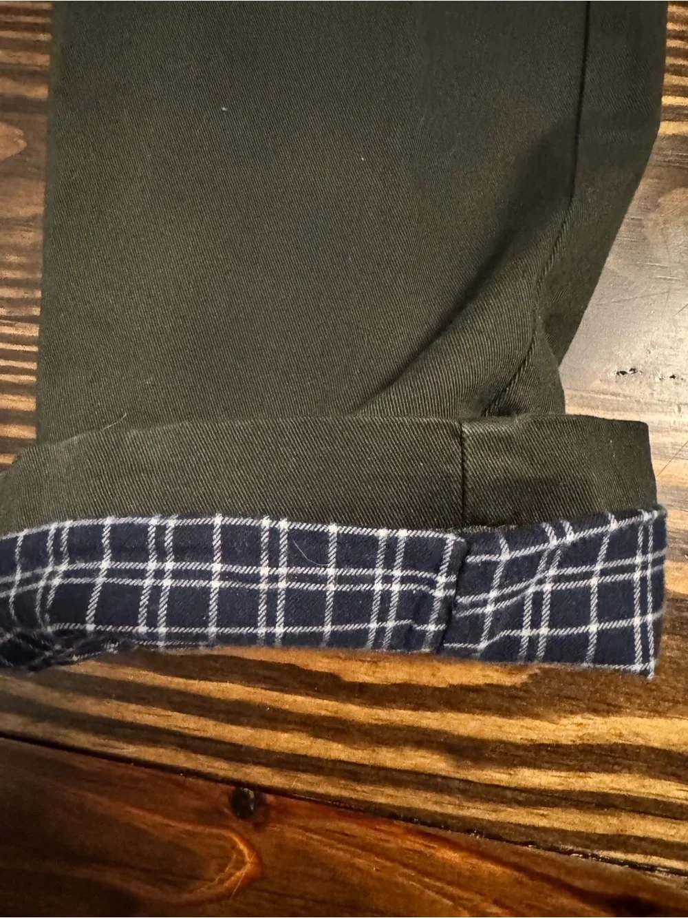 J. Crew Men's Dark Green fleece lined chinos